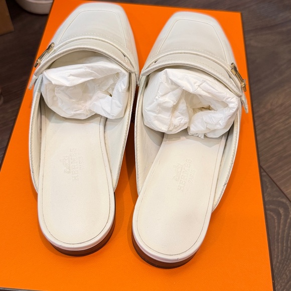 Hermes Groupie mule - Blanc Sz 37 BNIB - Picture 8 of 12